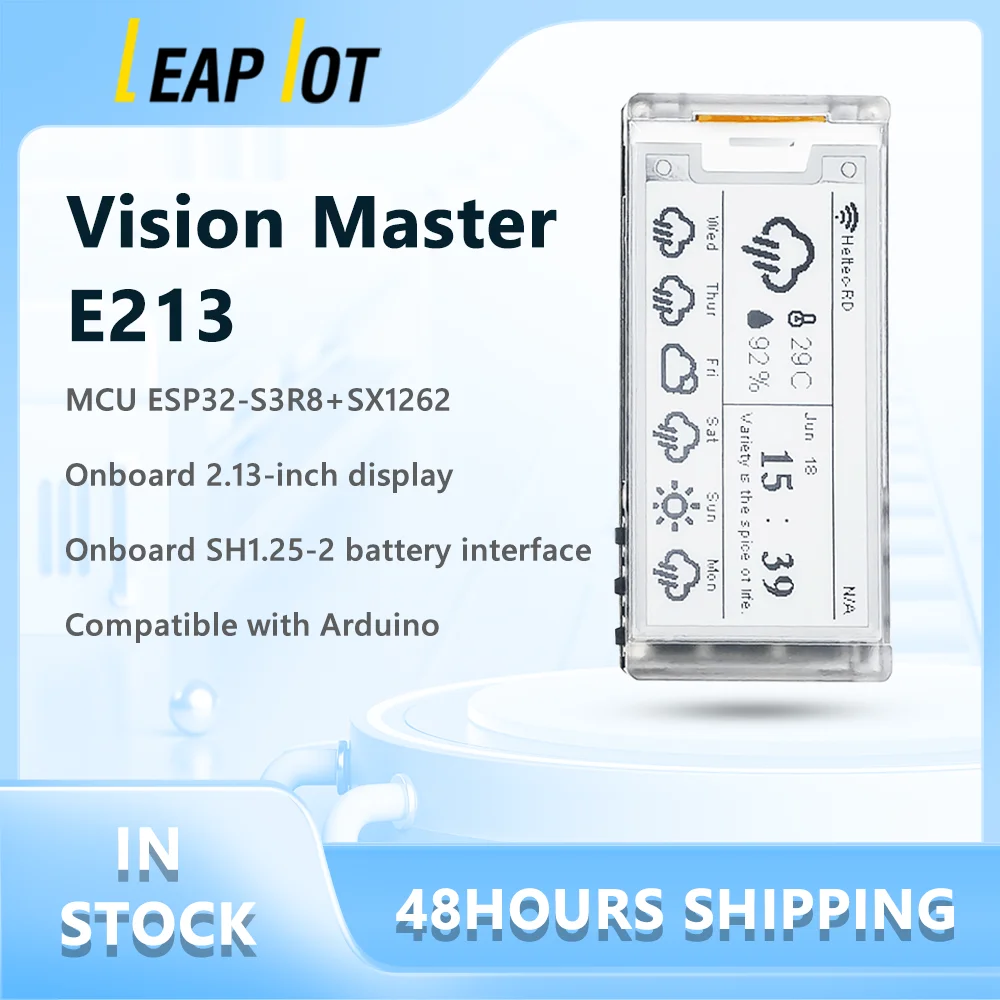 

Meshtastic Heltec E-Paper Smart Price Tag Monitor E213 LoRa ESP32 SX1262 IoT Devboard Kit with 2.13 Inch E-Ink Display WiFi BLE