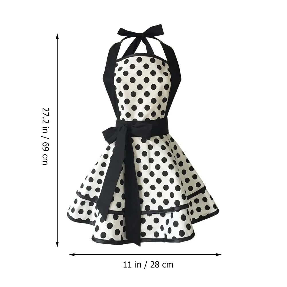

1pc Double Layered Cotton Vintage Kitchen Cooking Retro Women Adjustable Long Lasting Retro Kitchen Aprons Easy Clean