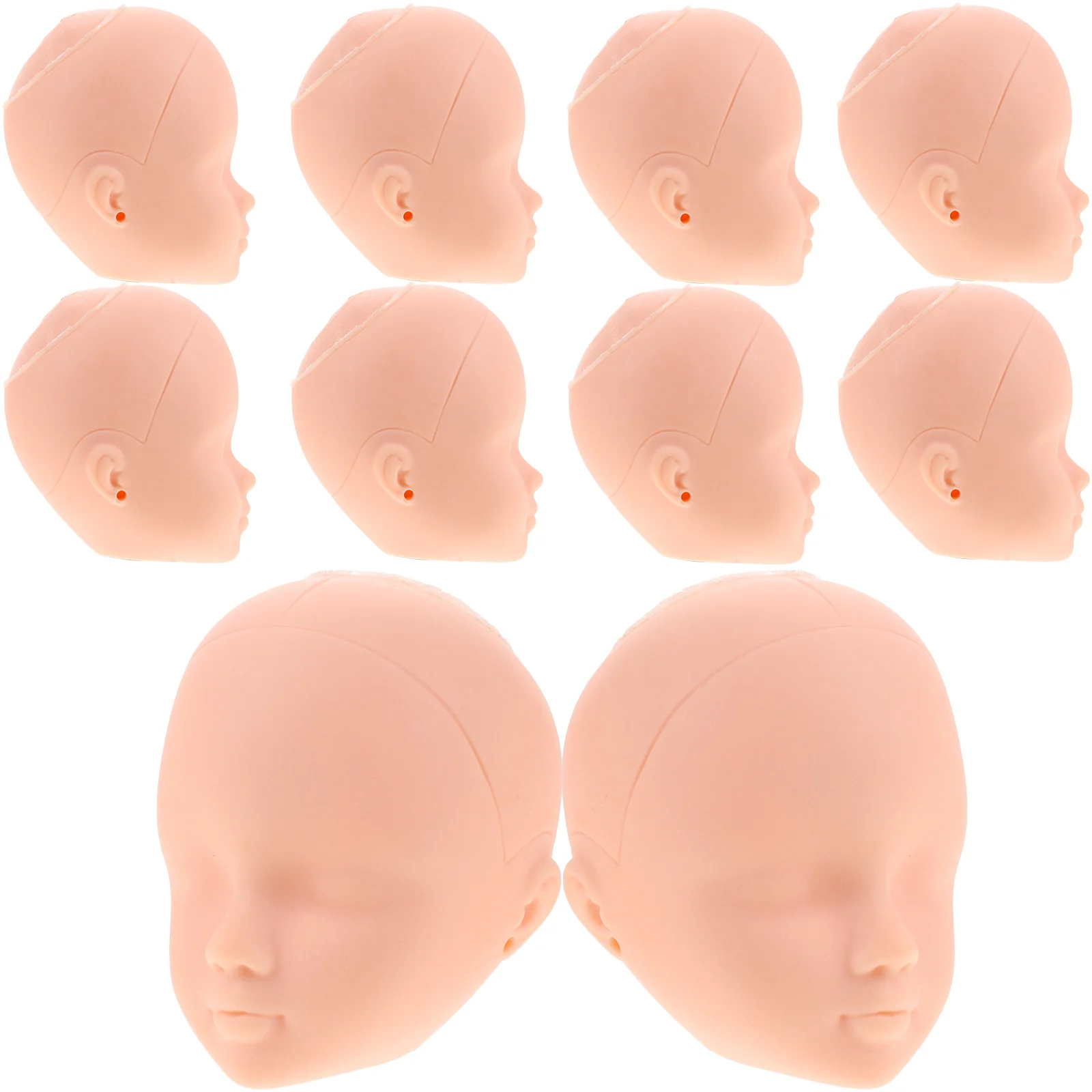 10 Pcs Dress up Head Repair Replacing Heads Making Supplies Tiny Decor for Crafts Miniature Part Practical Dolls Girls