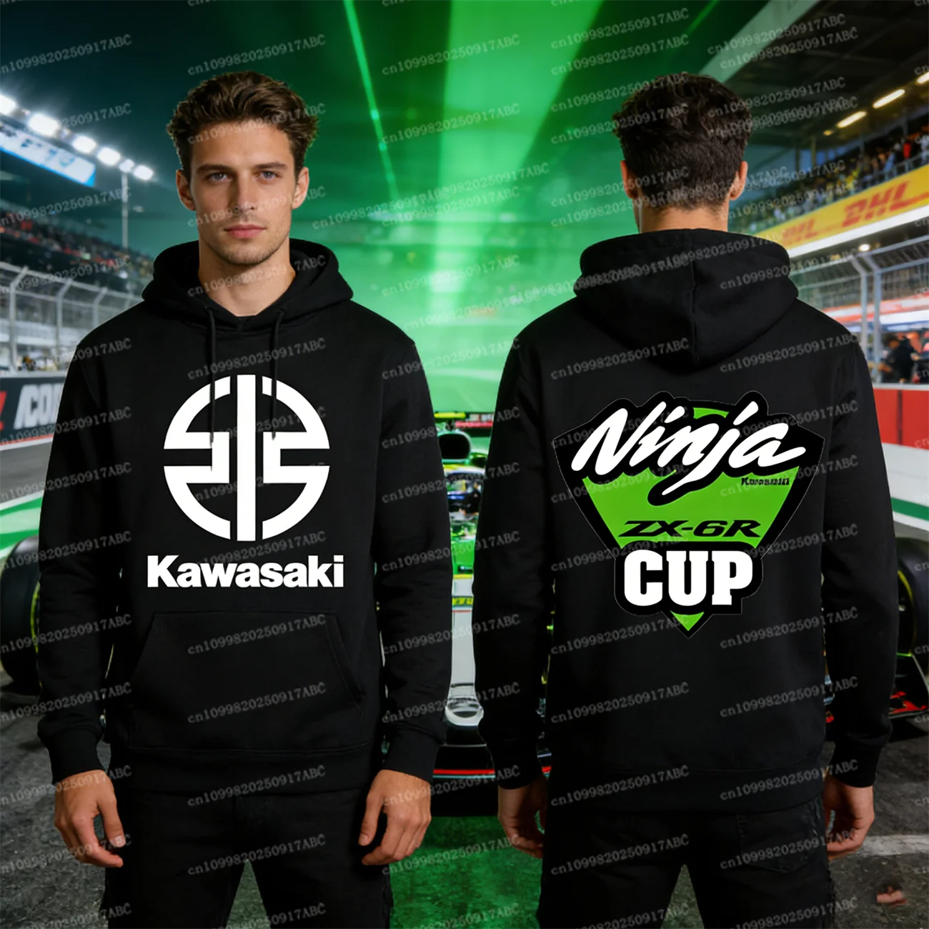 

（Kawasaki）Kawasaki Men Hoodie Y2K Ninja Outdoor Sports Enthusiasts Men's Clothes Spring and Autumn Edition Women's Hoodie Top
