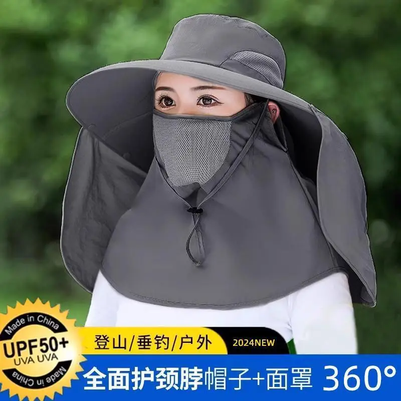 

Custom. [Store Hot Sale] Summer All-round Big Brim Hat 2025 New Outdoor-Proof Tea Picking Hat Hat Fema