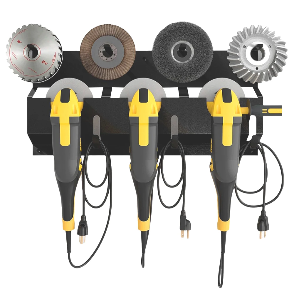 

Angle Grinder Holder Angle Grinder Stand Carbon Steel Angle Grinder Wall Mount Bracket Power Tools Rack for Garage Workspace