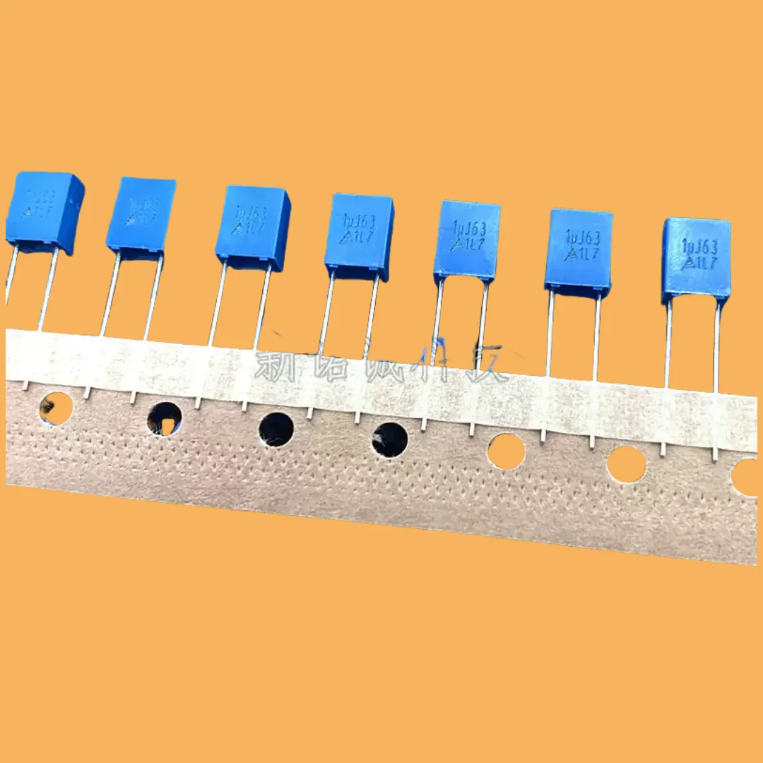 

50pcs/ 63V 105 1UF 1.0UF 1uJ63 Correction Capacitor Foot Distance 5 Original Tape