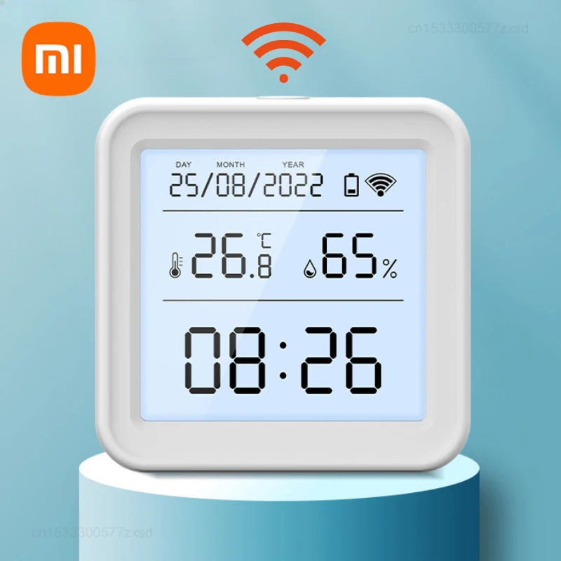 Xiaomi Tuya WIFI Smart Temperature Humidity Sensor Hygrometer Thermometer Backlight Smart Life LCD Tools With Google Assistant