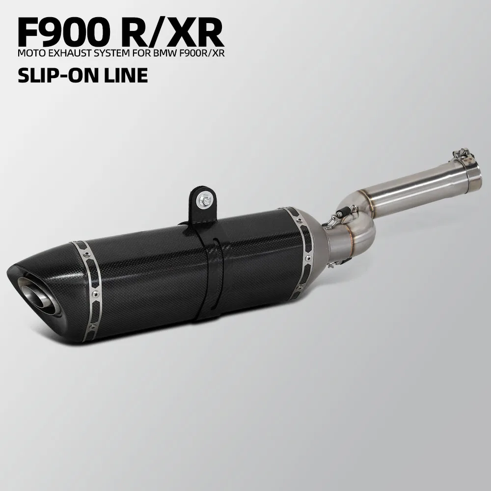 For BMW F900R F900XR F900 2020-2024 Motorcycle Exhaust Modify Kit Slip on Line Middle Pipe Akra Carbon Muffler with DB Killer