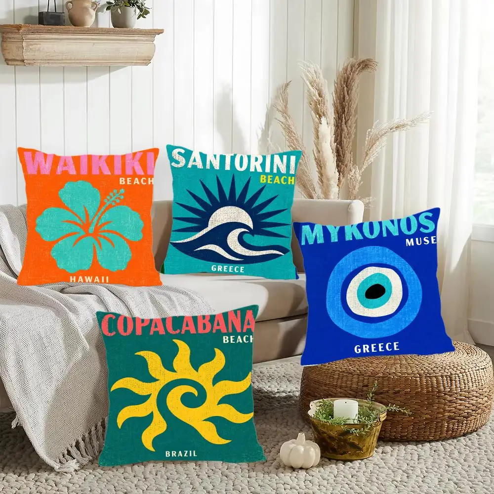 Aesthetic Travel College Style Cushion Cover Luxury Soft Plush Pillowcase Double Side Cushion Cover Cozy Home Decor Unique Gifts