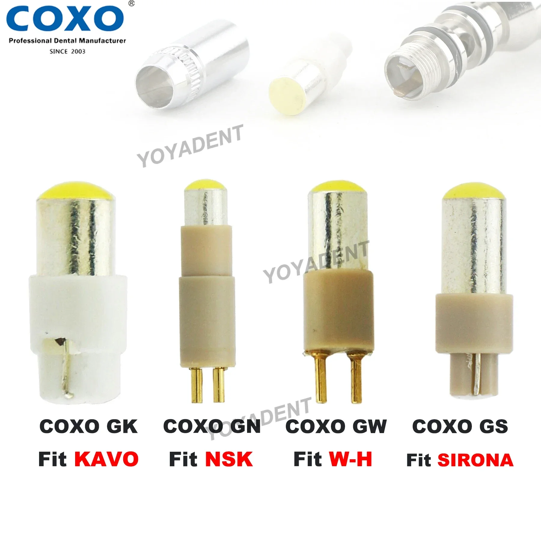 

COXO Lamp Bulb YUSENDENT Dental Handpiece Accessories LED Bulb For KAVO NSK WH High Speed Handpiece Coupling Coupler