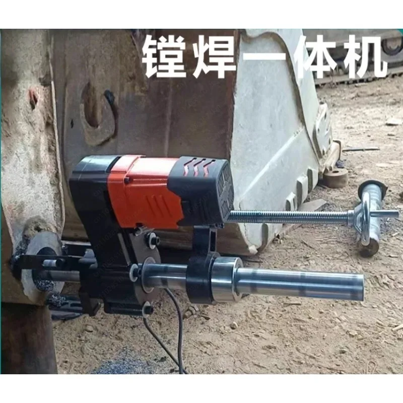 Boring machine boring and welding integrated machine portable small automatic repair welding whole car boring cylinder base