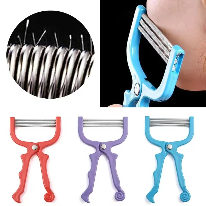 Female Face Scraper Epilator Handheld Spring Roller Female Hair Mustache Hair Removal Beauty Cleaning Reusable Depilation Tools