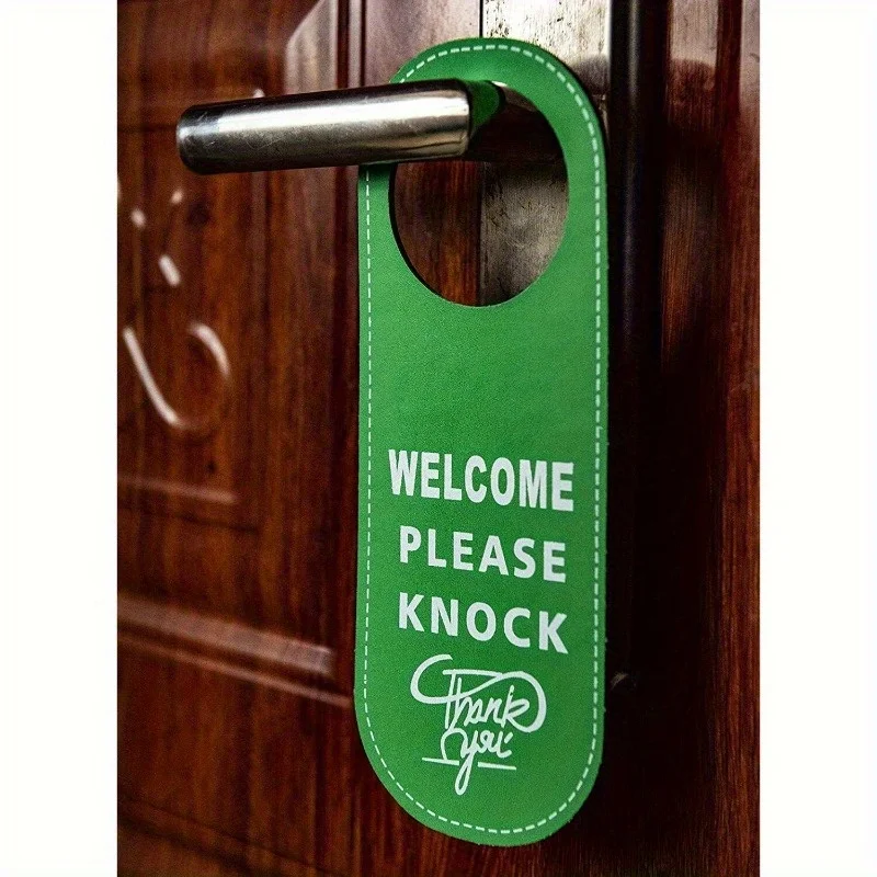 1pc Double sided Do Not Disturb Door and Welcome Please Knock on the Hanger Sign