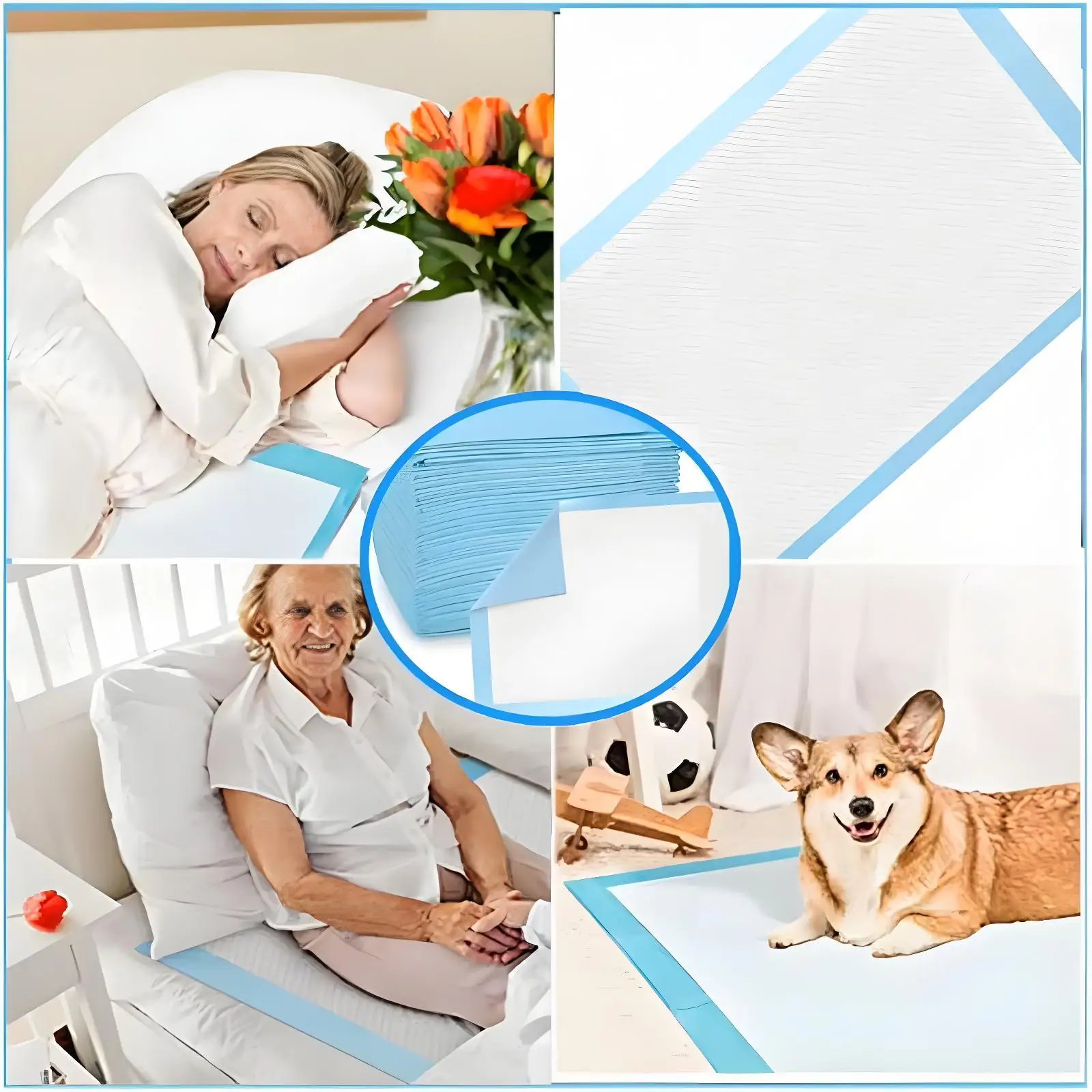 30-Pack Super Absorbent Disposable Urine Pads 33x45cm Pet And Elderly Care High-Quality Absorption for Home Comfort