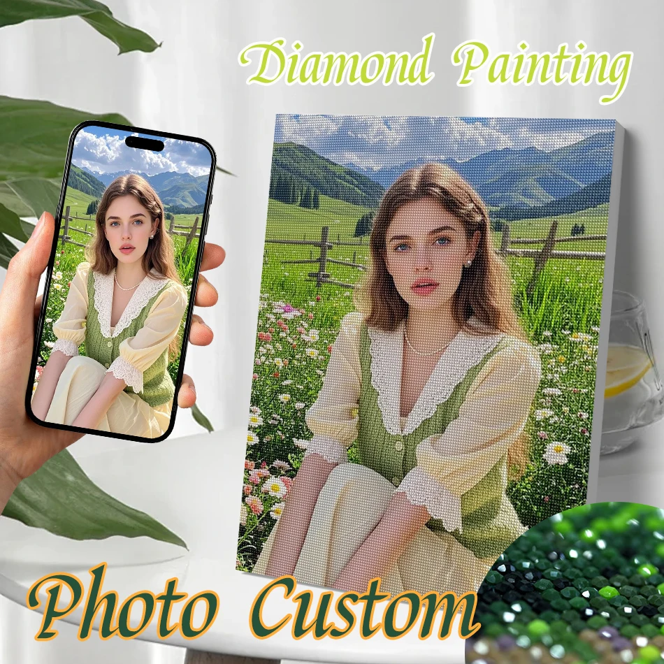 CHENISTORY Custom Diamond Painting Photo Full Square Round DIY 5D Diamond Mosaic Embroidery Wall Decoration Holiday Gifts