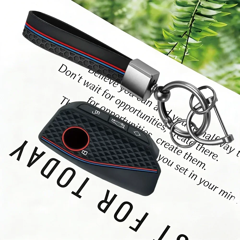 Silicone Car Key Case Cover Protect Shell Fob For BMW I7 X7 G07 LCI IX I20 X1 U11 7 Series G70 G09 XM U06 G81 M3 Key Keychain