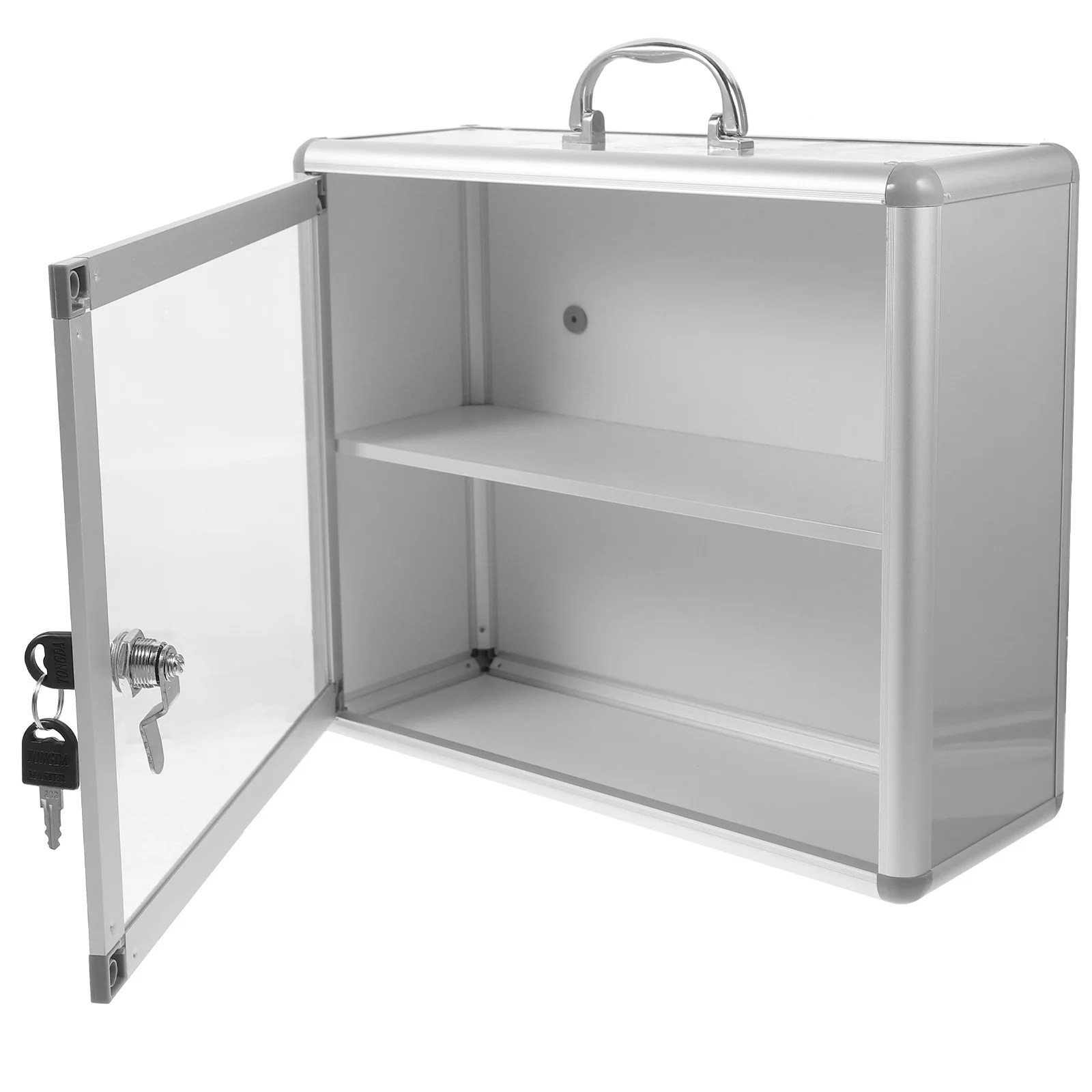 Caja de medicinas portátil de gran capacidad, organizador de primeros auxilios con cerradura montado en la pared, estuche de almacenamiento de emergencia para viaje, botiquín