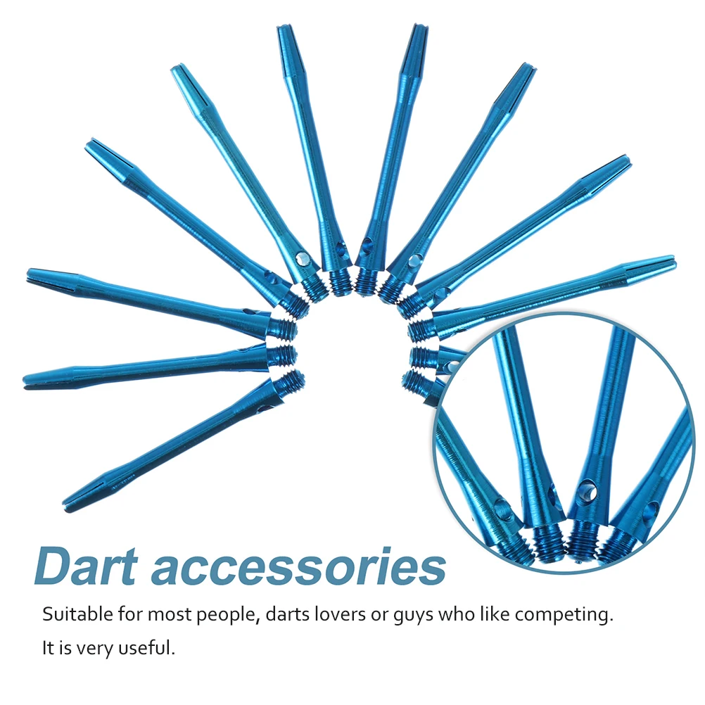 

12pcs Dart Shafts 45mm Sky Blue Aluminum Alloy Sturdy Thread Design for Steel Tip Rods Portable Accessories