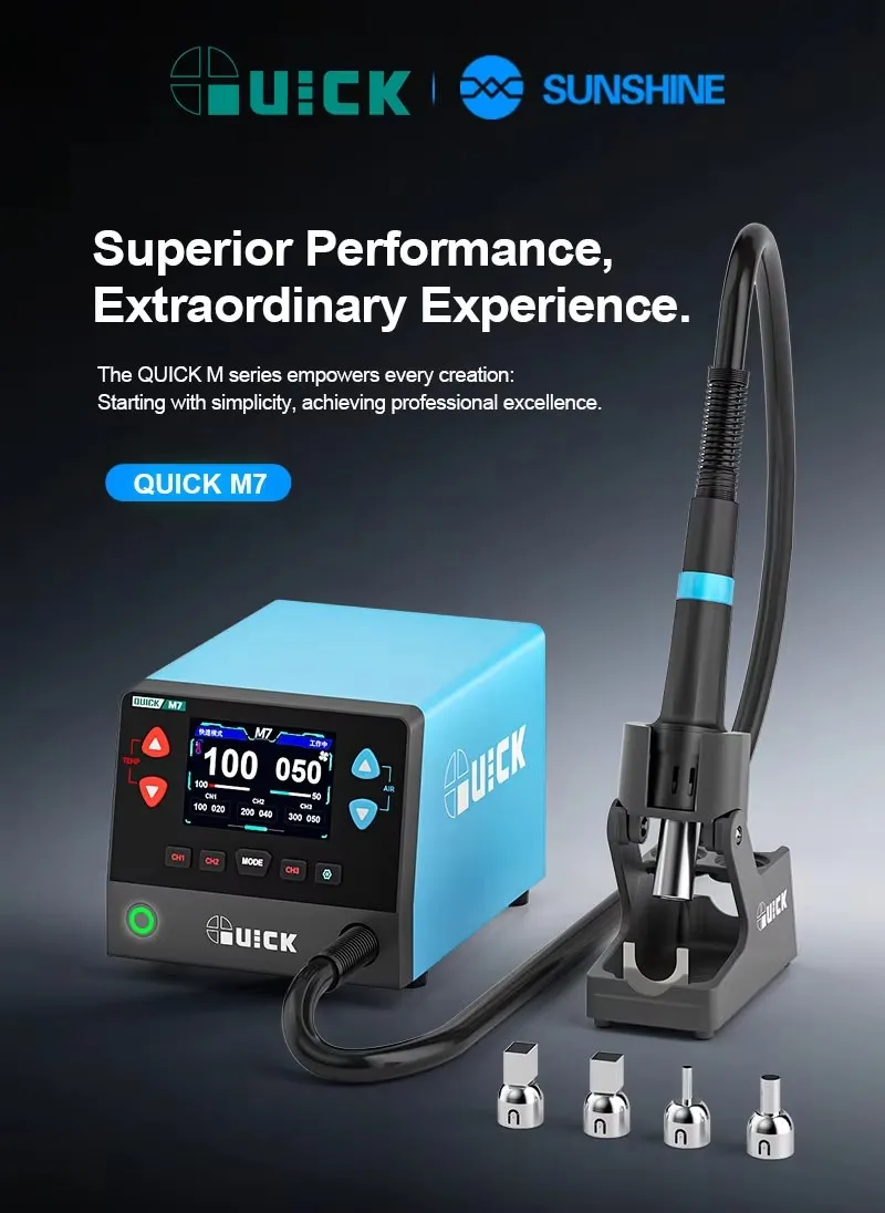 QUICK M7 1000W / M9 1300W Rework Station Hot Air Gun Desoldering Station  IC CPU Motherboard Phone Repair Tool