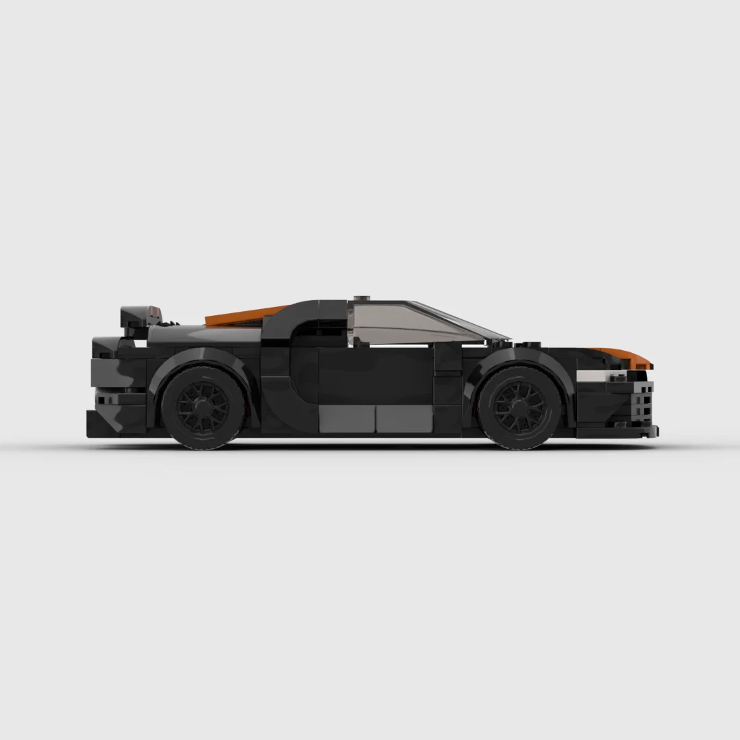 MOC Chiron Style Super Sports Hypercar 344PCS 8 Stud Wide Small Bricks Building Blocks Model Speed Series Assembly Toy Gift view 3