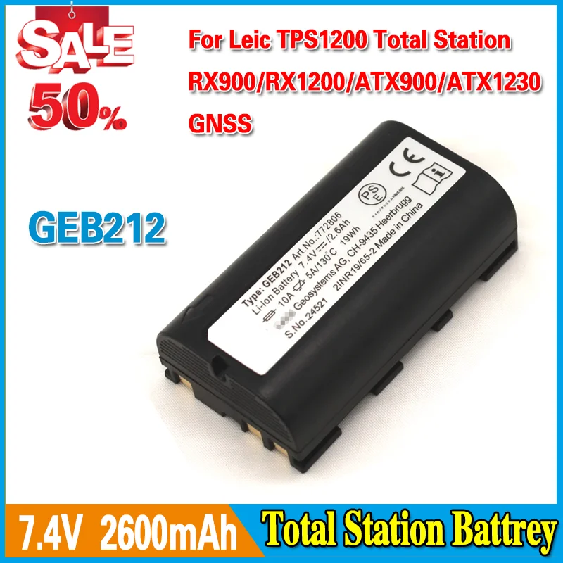 

Battery GEB212 for Leic TPS1200 Total Station RX900/RX1200/ATX900/ATX1230 GNSS - Brand new and High quality
