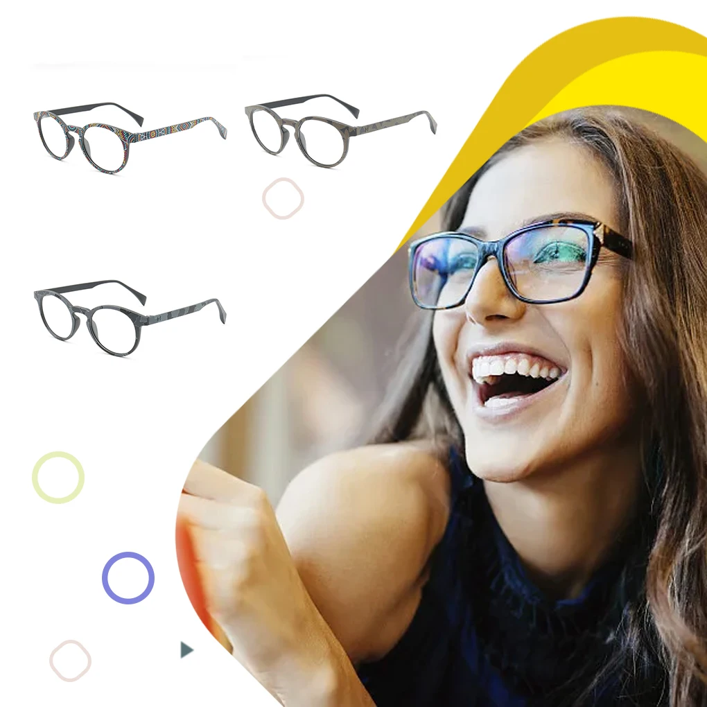 

PC Simple Classic Glasses Frame Complements Any Outfit Lightweight Rainbow Black Glasses Frame IS031C9