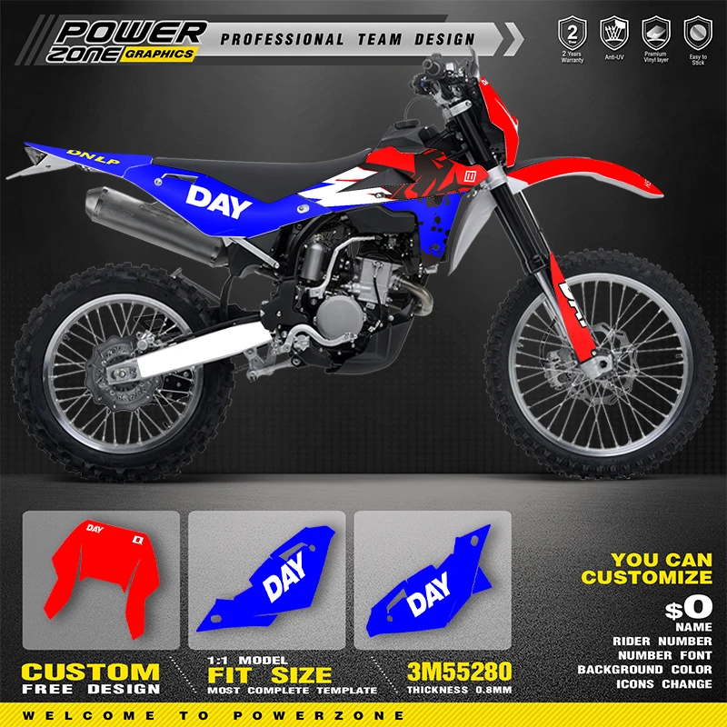 

PowerZone Custom Team Graphics Decals Stickers Kit For Husqvarna 08-13FE250 2008-2013 Stickers 10
