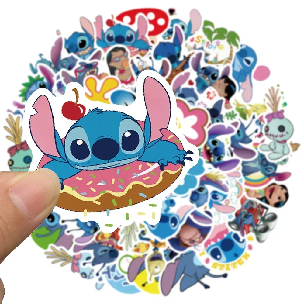 Cute Disney Cartoon Stickers Lilo & Stitch Mickey Graffiti Decals for DIY Diary Laptop Luggage Skateboard Decals Fun Classic Toy image 2