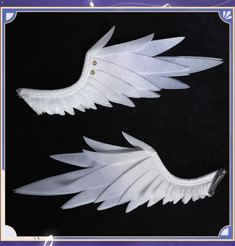 Honkai Star Rail Latest Sunday Cosplay Robin Cosplay Wing Headdress Game Hairpin Singer Halloween Party for Women Girls Props