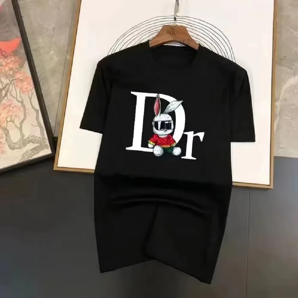 

Весна/Лето 2026, роскошная футболка с принтом, летняя футболка с коротким рукавом, женский модный топ с круглым вырезом, топ на каждый день