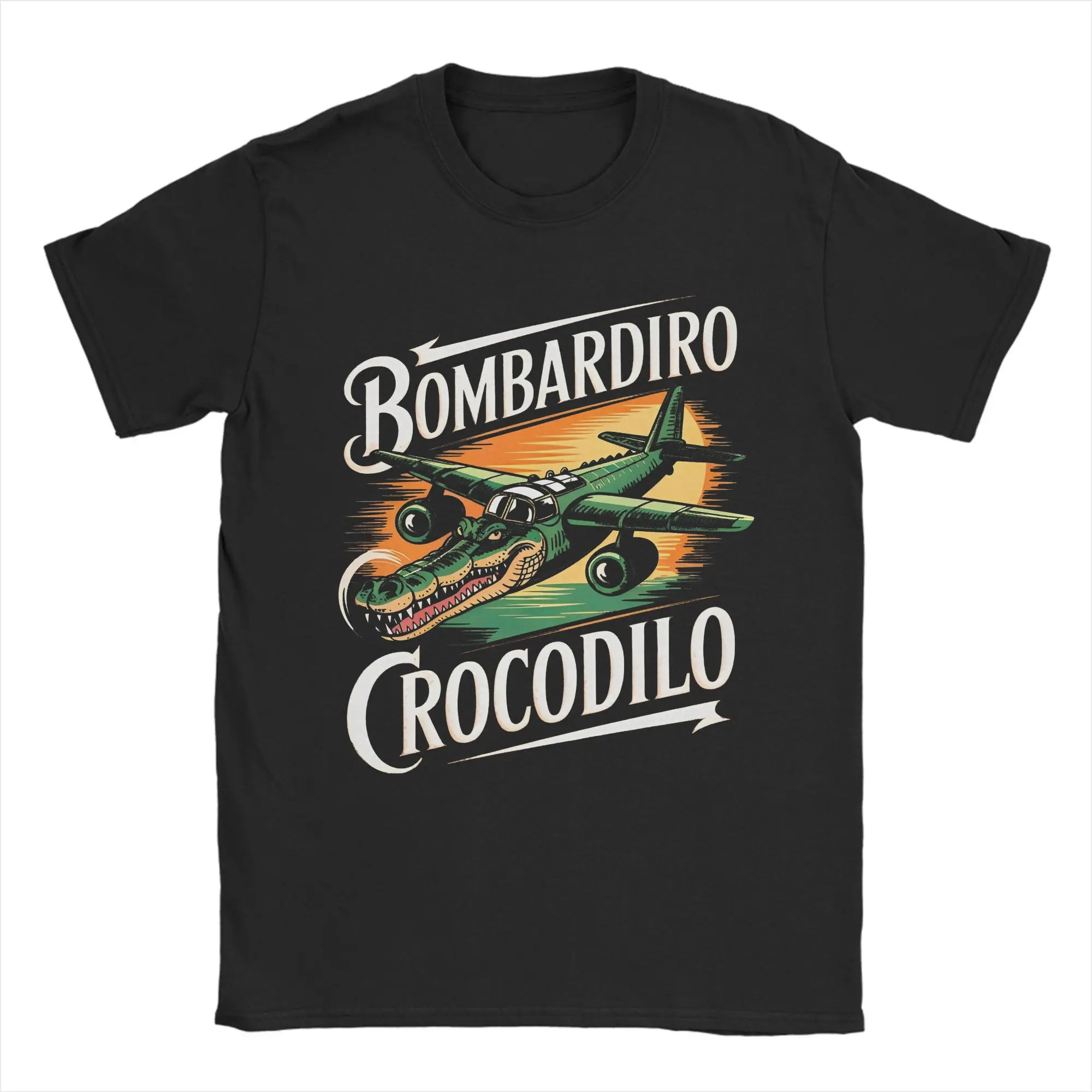

Bombardiro Bombardino Crocodilo T-Shirt Unisex Cotton Top Tee Streetwear Italian Brainrot O-neck Short Sleeve
