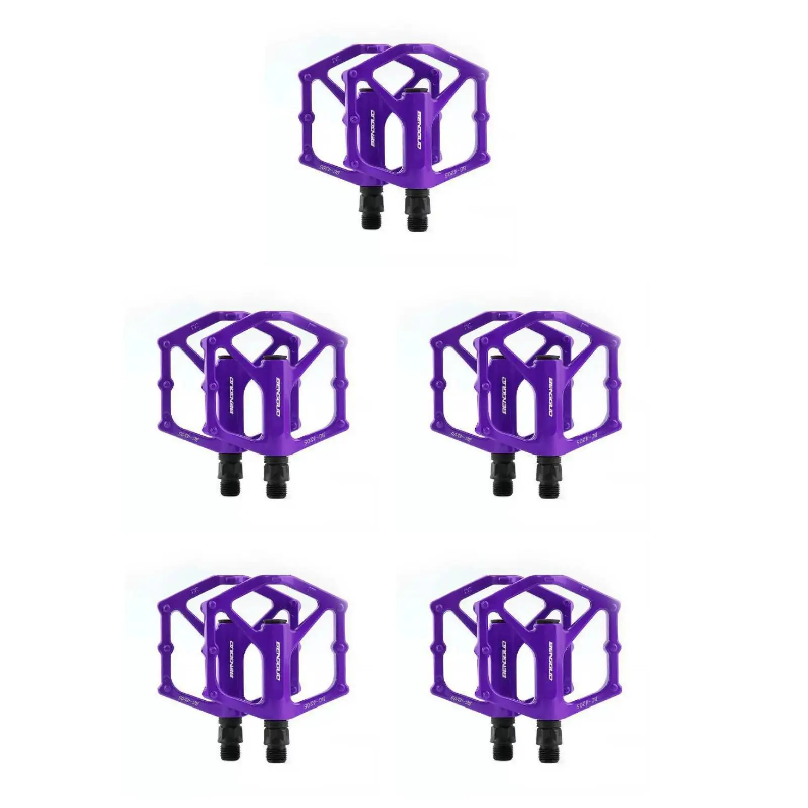 

5pcs 5 Pairs Bike Accessories Mountain Flat Pedals Replacement Aluminium Aluminum Alloy