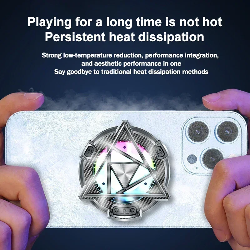 N21 Mobile Phone Magnetic Semiconductor Cooling Fan Radiator with RGB Type-C PUBG Game Cooler for IOS Android ABS Cool Heat Sink