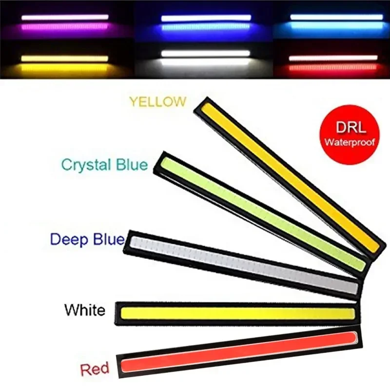 1PC 17cm Waterproof Daytime Running Lights Universal COB Fog Lamp Car Styling Led Day Light DRL Lamp Fog Bar Lamp Strip Lights