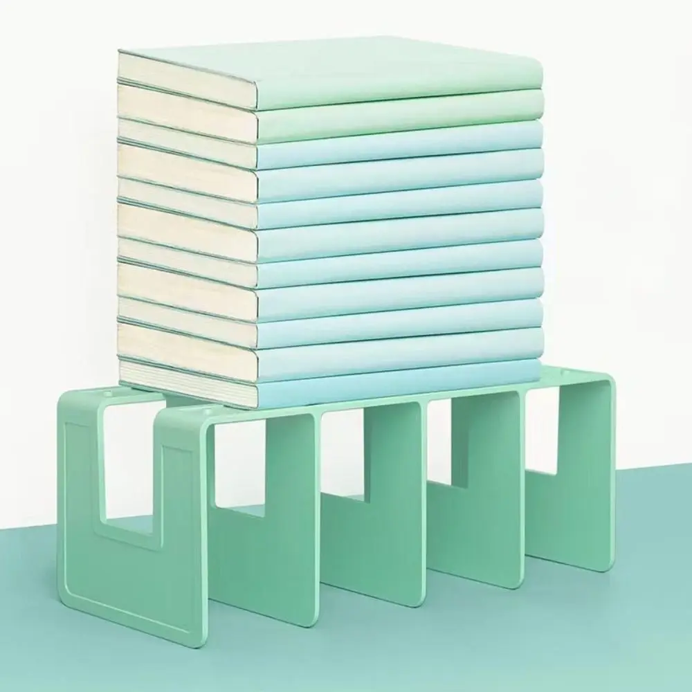 

Space-saving Transparent Book Stand Morandi Color Plastic Book Organizer Acrylic Thickened Office Stationery Student