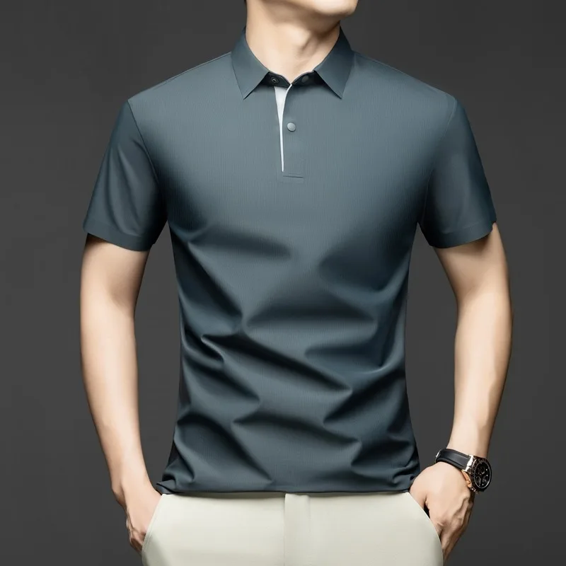 Men s Polo Shirts Tshirt Short Sleeve Multi Color Plain Design Business Casual Top Versatile — купить у AliExpress WW
