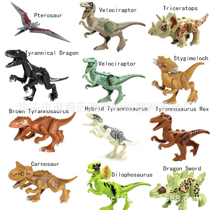 MINI Dinosaur Building Blocks Tyrannosaurus Rex Jurrassic Park Dinosaur Figures Compatible Bricks Model Toys For Children MINI