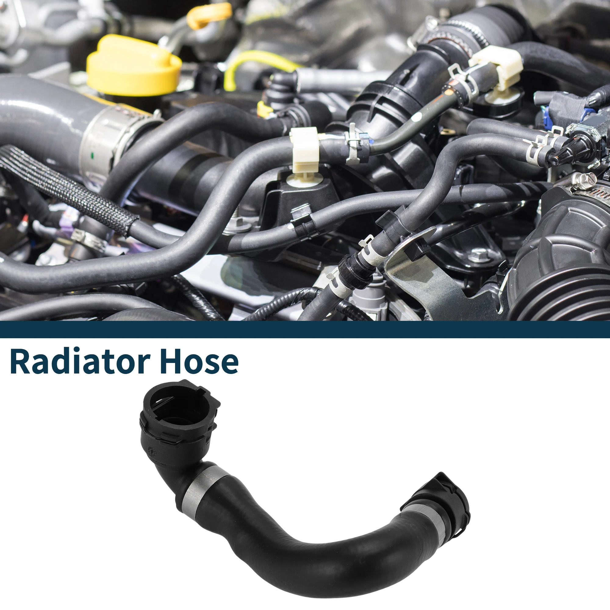 Motoforti Radiator Hose Heater Hose No.17127535535 for BMW X3 16-19 Rubber Coolant Pipe Black 1 Pc
