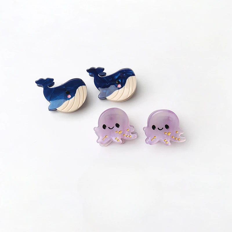 NEW MINI Ocean Series Hair Claw Tiny Cute Animal Crabs Eco-Friendly Material Hair Claw Clip Hair Accessories for Women Girls