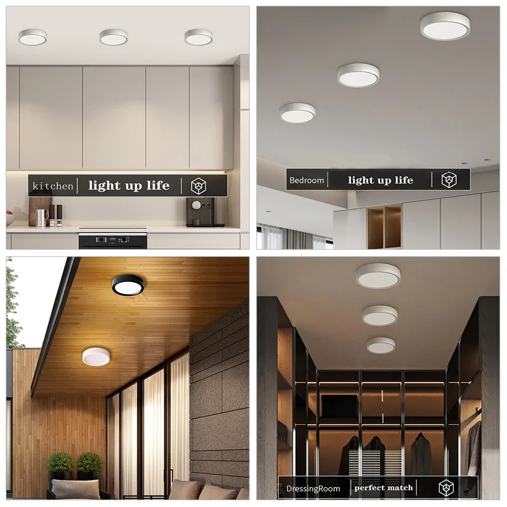 Imagem -04 - Superfície Montada Luzes de Teto Led Lâmpada do Teto Downlight Luz do Painel Spotlight Sala e Cozinha 5w 10w 15w 18w 24w 220v