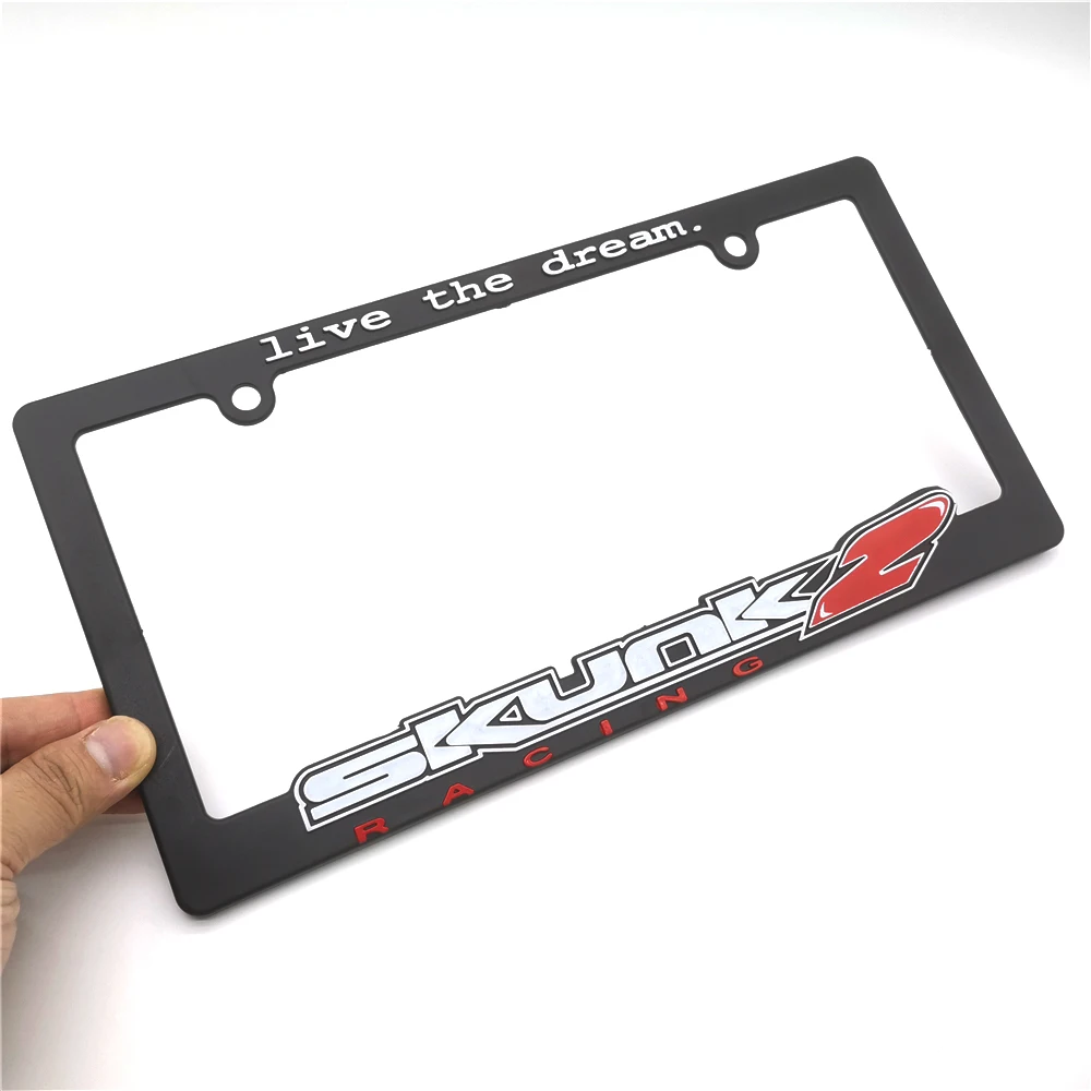 إطار لوحة ترخيص سباق السيارات المعدل ، تصميم JDM للسكونك 2 ، الديكور الخارجي ، إكسسوارات السيارات ، زوج واحد ، 2