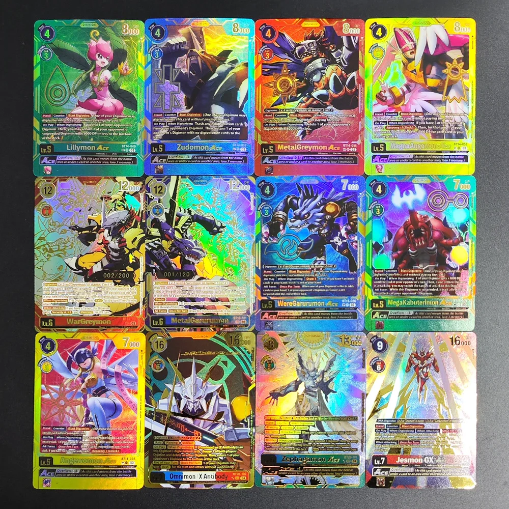 Tarjetas Coleccionables de Anime Digimon TCG DIY BT14 ACE Set Lilithmon Zudomon MetalGreymon WarGreymon 2026 Texture Versión EN