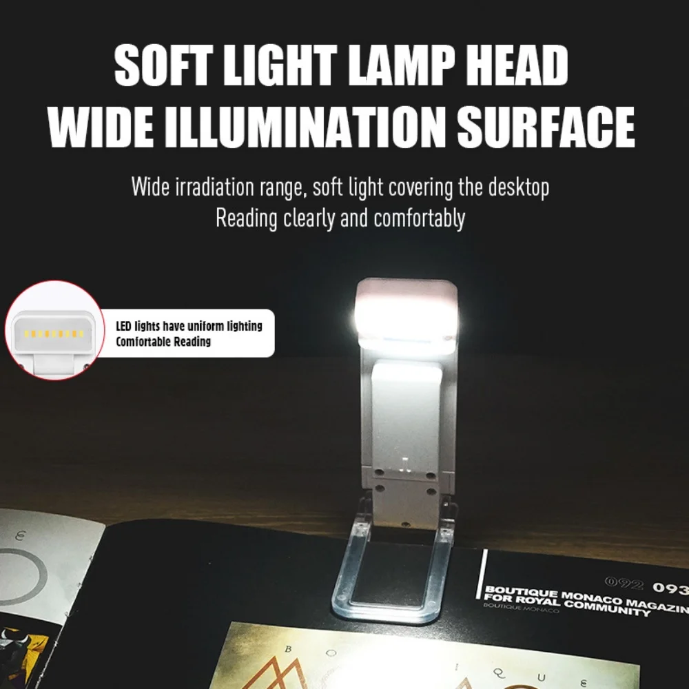 Usb Charging Clip Reading Light  LED Rechargeable Book Lamp Bookmark Reading Night Light Portable Read Lamp Kids Read Book Light