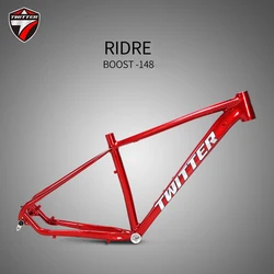Twitter Rider Mountain Bicycle Frame Aluminum Alloy Thru Axle Boost 12x148mm Internal Routing Disc Brake Frame Bike Parts