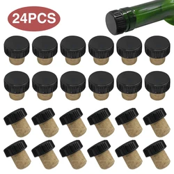 24pcs Bar Wine Stopper Beer Cap Home Kitchen T Shaped Cork Plugs For Bottles