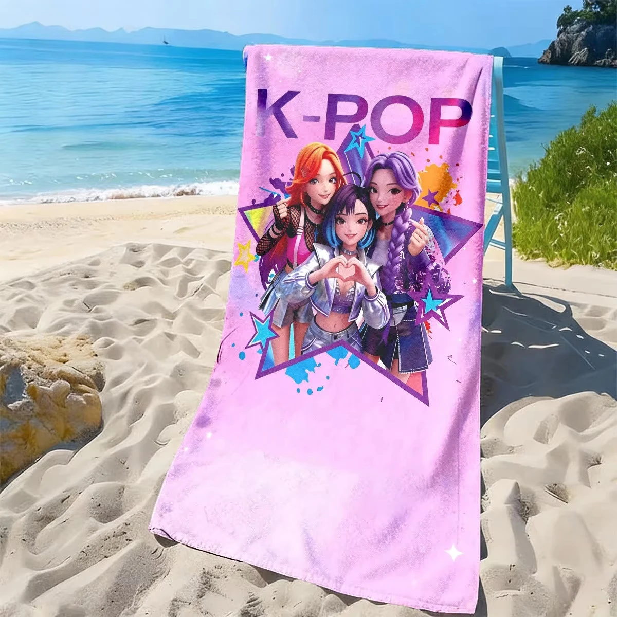 Group Theme Beach Towel, Lightweight Quick Dry Absorbent for Swimming Camping Yoga Travel, Ideal Gift for Fans Vacation