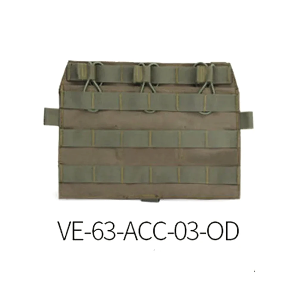 Molle M4 kantong Triple Mag luar ruangan, tutup dapat dilepas JPC2.0 AVS rompi luar ruangan Panel depan