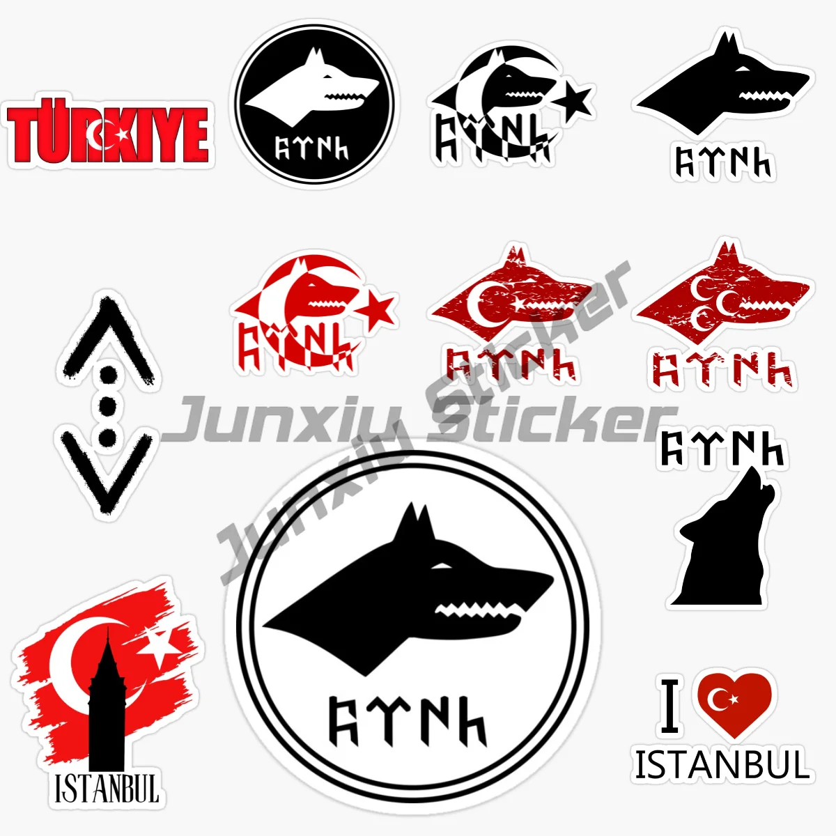 

Türkiye Istanbul Scenery National Flag National Emblem Car Sticker Self-adhesive Waterproof PVC Decorative Decal
