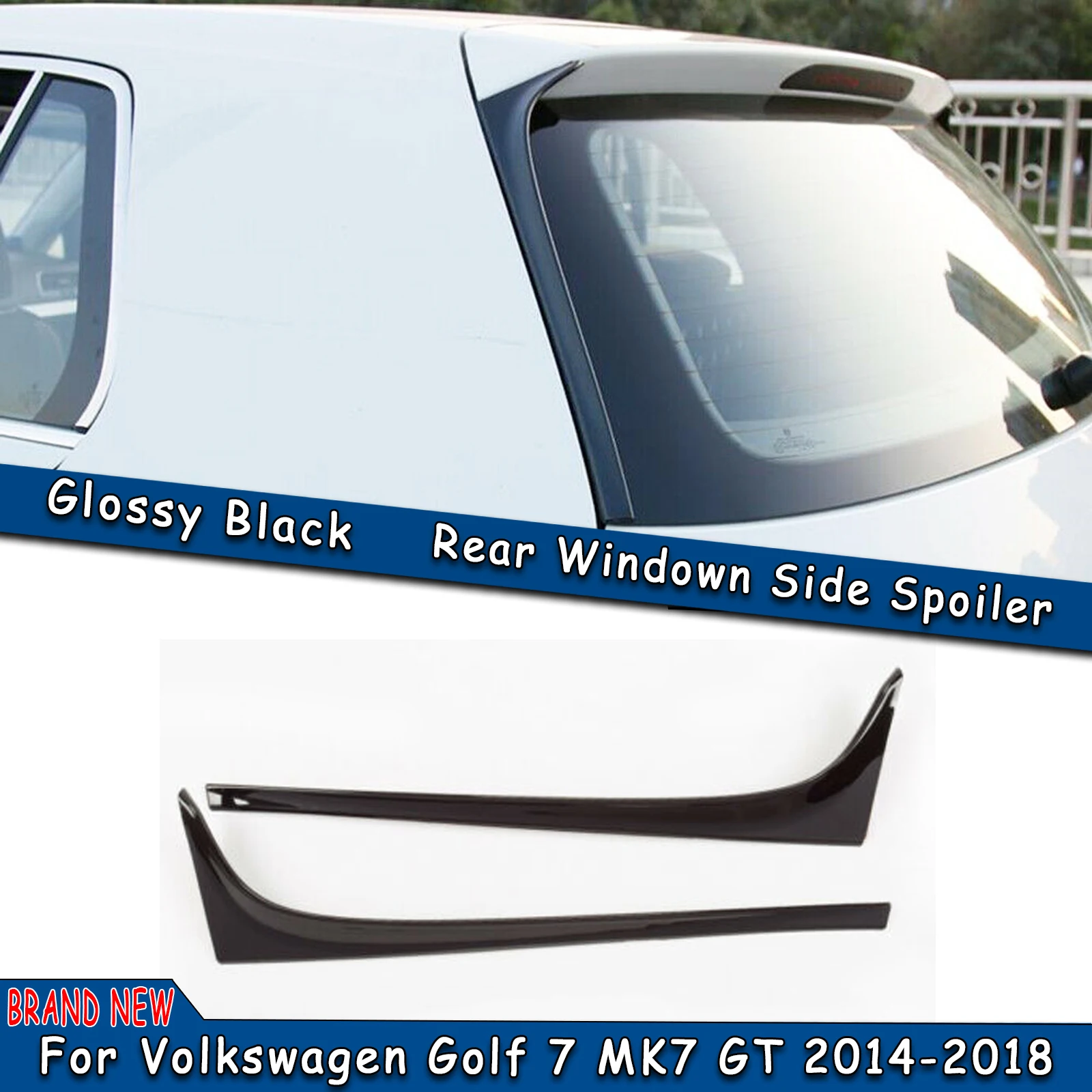 Rear Side Window Trim Trunk Spoiler Wing Tail Lid Gate Splitter Lip For Volkswagen VW GOLF 7 MK7 GT 2014-2018 Rline