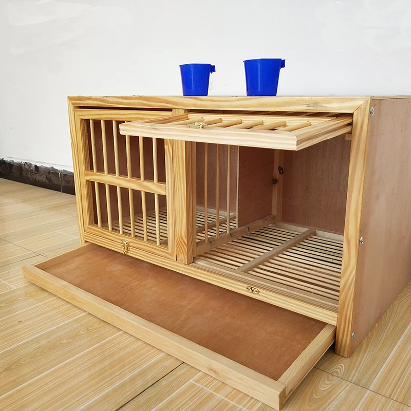 

Wooden Pigeon Loft Box - All-in-One Breeding, Nesting, And Pairing Cage For Racing & Homing Pigeons