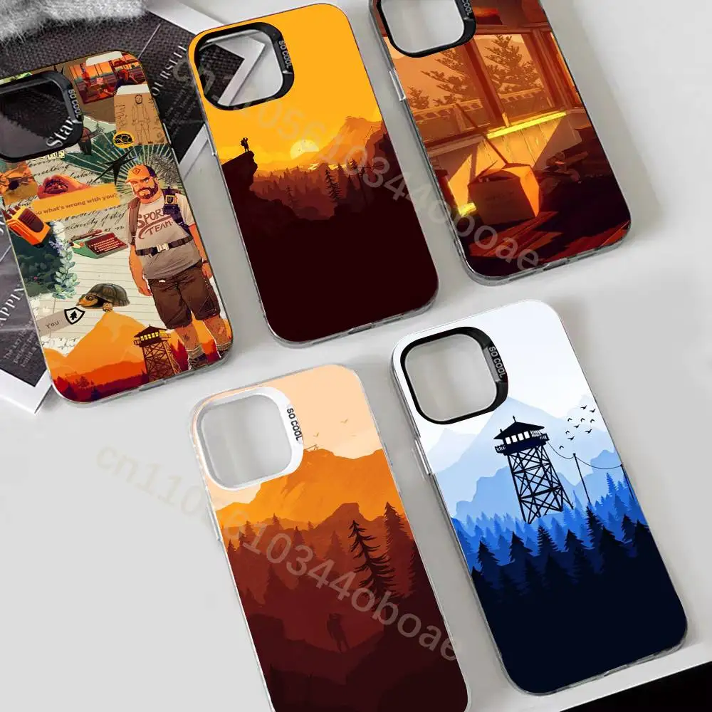 

Game F-Firewatch Phone Case For iPhone 17,16,15,14,13,12,11,Pro,Max,Plus Soft Black Cover