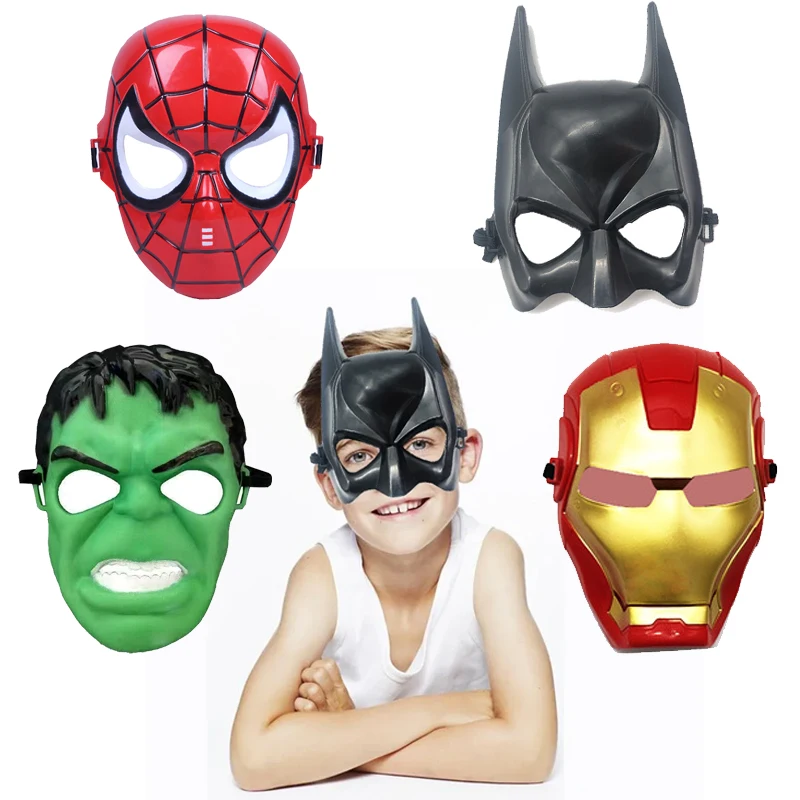 Máscara de Marvel para niños, spiderman, Batman, decoración de fiesta, disfraces de juegos de rol, personajes de película, máscaras de cambio de cara, regalos para niños