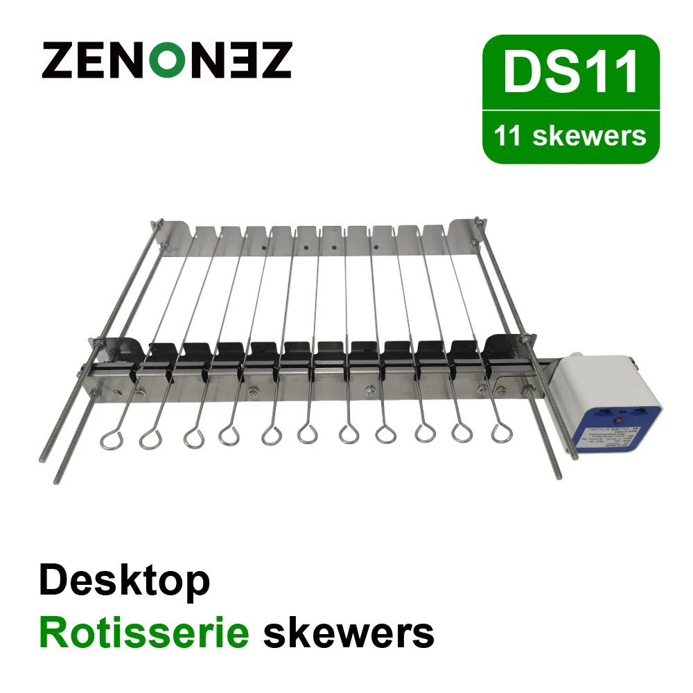 

Tabletop Auto Flip Rotisserie Kit Universal Replacement Skewer Kebab Barbecue Grill DS Quick Install spit Outdoor Camping BBQ